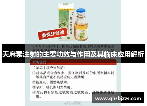 天麻素注射的主要功效与作用及其临床应用解析